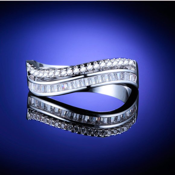 💎Trendy Gems Zircon Double Layer Eternity Rings for Women, INDN8090 - Picture 2 of 7